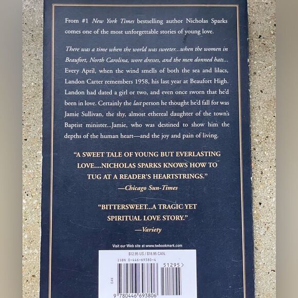 Bundle of 3 Nicholas Sparks #1 New York Times Best Selling Fiction Books - Picture 10 of 10